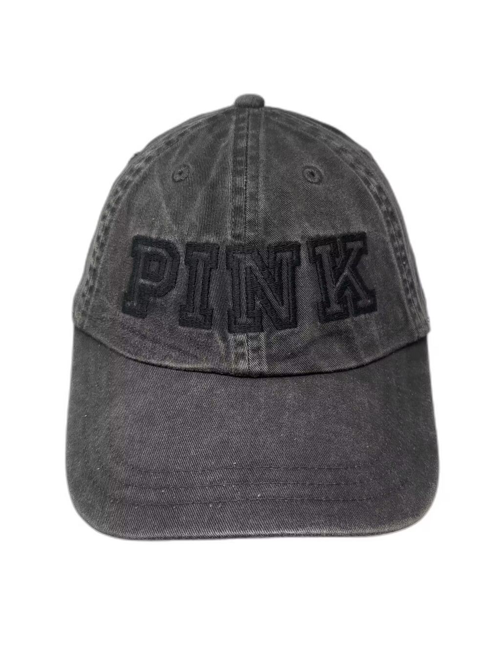 Victoria's Secret PINK Baseball Cap Gray One Size Embroidered Adjustable Hat
